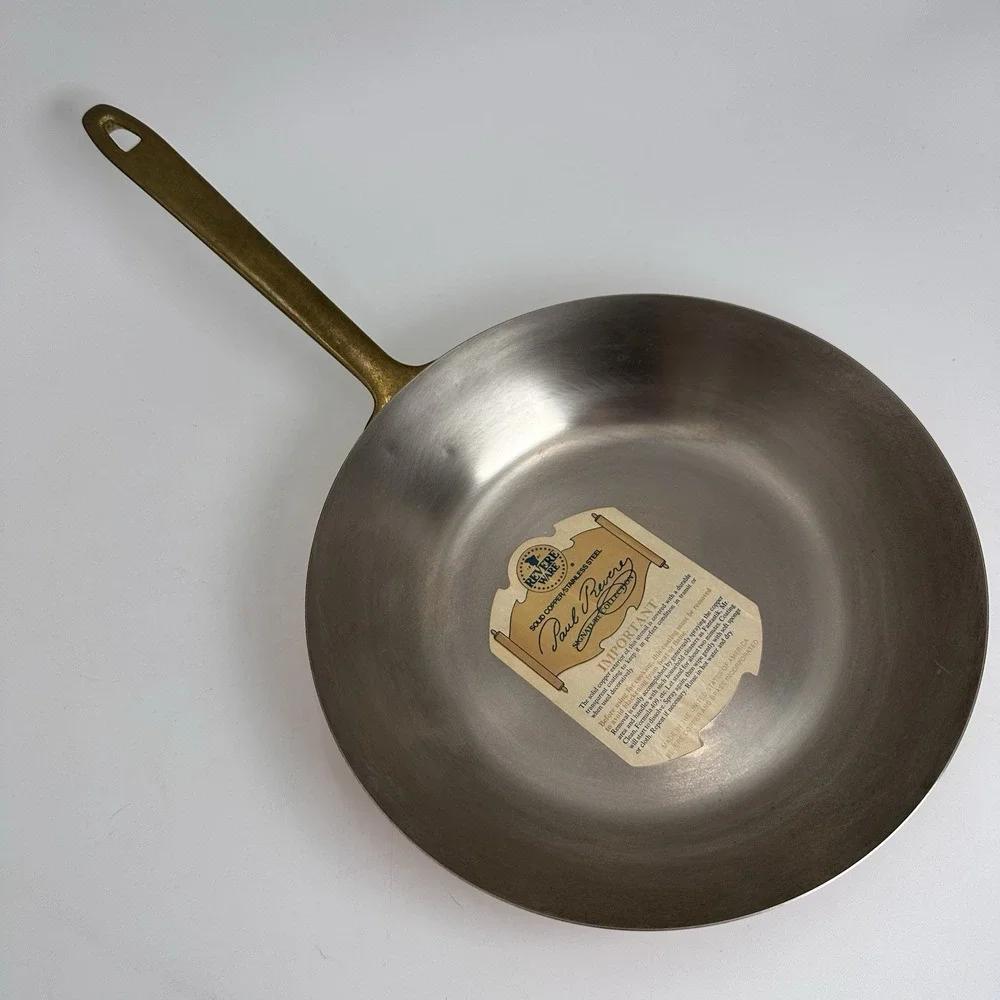 Paul Revere Ware Skillet 8.5 Inch Copper Signature Collection Brass Handle USA